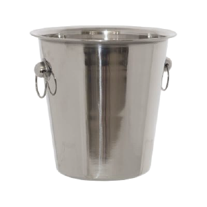 Plain ice bucket -stainless steel