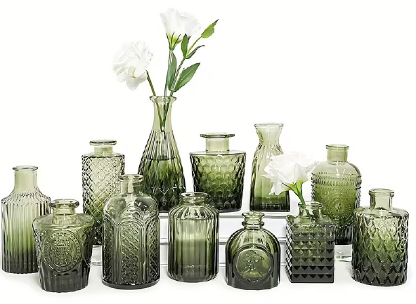 Bud vases -green