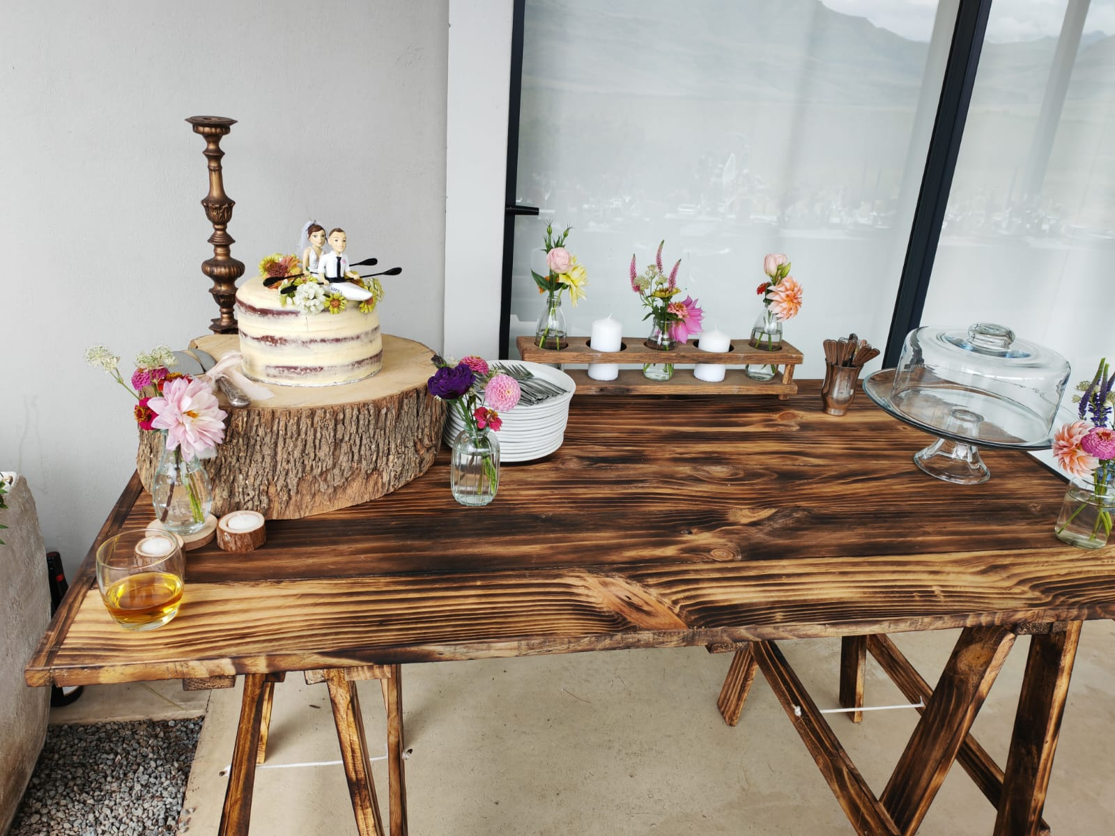 Wooden Trestle table