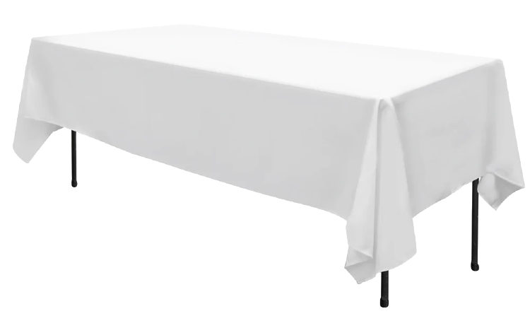 Crisp white table cloth-Polycotton