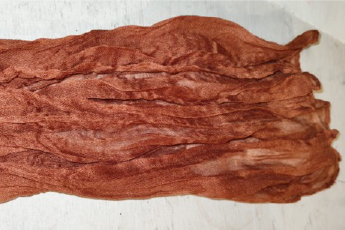Terracotta cheesecloth table runner