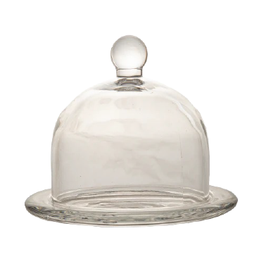 Small bell jar plate with cover